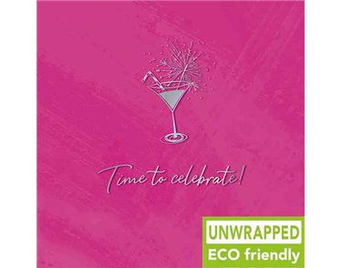 160mm SQ COCKTAIL GLASS OPEN BIRTHDAY ELITE 6S
