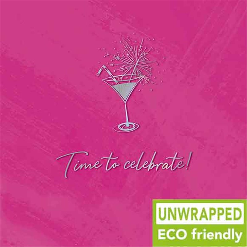 160mm SQ COCKTAIL GLASS OPEN BIRTHDAY ELITE 6S
