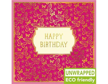 160mm SQ PINK PATTERN OPEN BIRTHDAY ELITE 6S