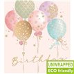 160mm SQ PASTEL BALLOONS OPEN BIRTHDAY ELITE 6S