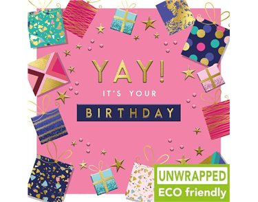 160mm SQ PINK TYPE OPEN BIRTHDAY ELITE 6S
