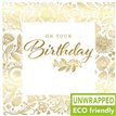 160mm SQ GOLD FLORAL OPEN BIRTHDAY ELITE 6S
