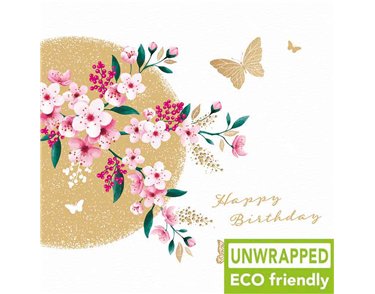160mm SQ PINK BLOSSOM OPEN BIRTHDAY ELITE 6S