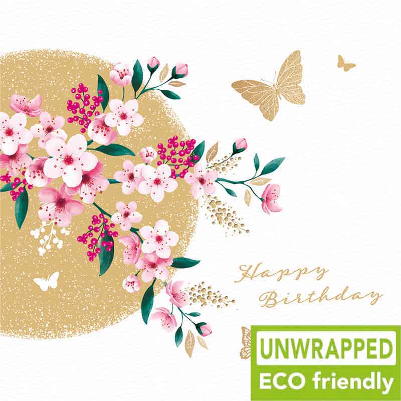 160mm SQ PINK BLOSSOM OPEN BIRTHDAY ELITE 6S