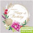 160mm SQ FLORAL WREATH OPEN BIRTHDAY ELITE 6S