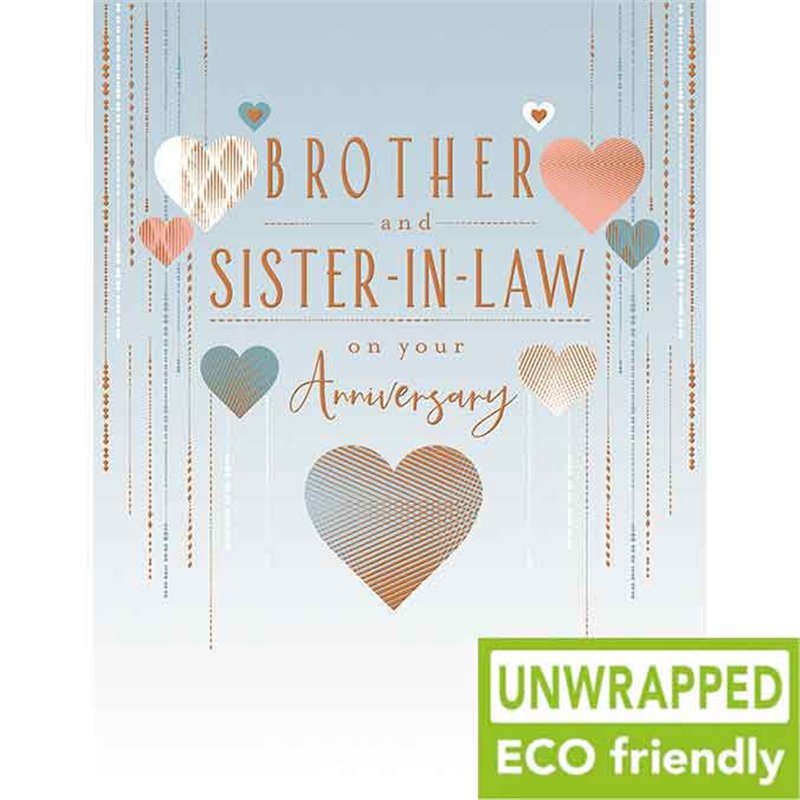 C50 FOIL HEARTS ANNIVERSARY BROTHER & SISTER-IN-LAW ELITE 6S