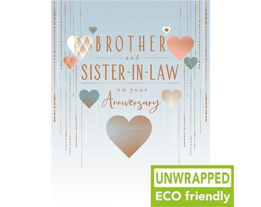 C50 FOIL HEARTS ANNIVERSARY BROTHER & SISTER-IN-LAW ELITE 6S