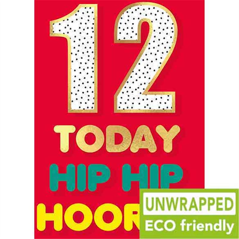 C50 HIP HIP AGE 12 BIRTHDAY FIESTA 6S