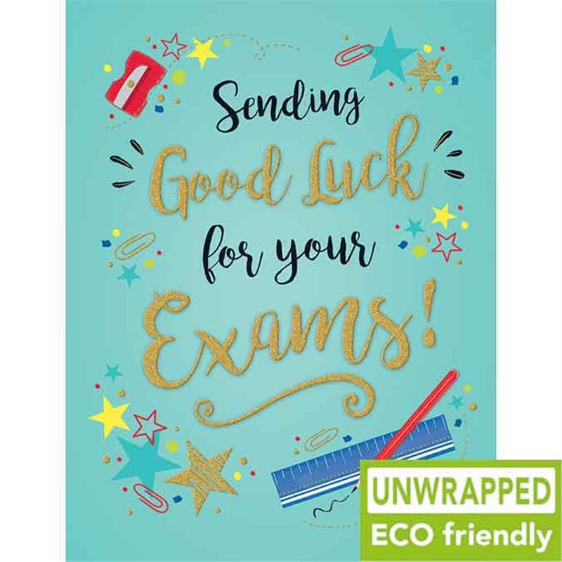 C50 PENCIL AND RULER GOOD LUCK EXAM GOLD DUST 6S