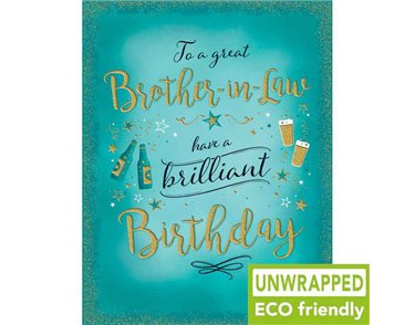 C50 BEER ICONS ON TEAL BROTHER IN LAW BIRTHDAY GOLD DUST 6S