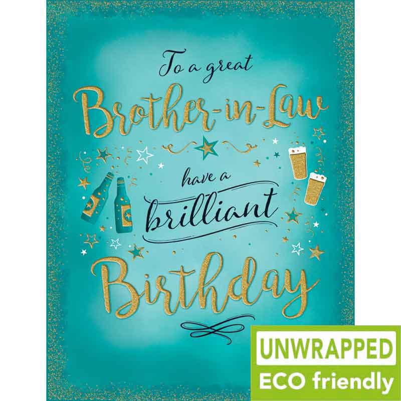 C50 BEER ICONS ON TEAL BROTHER IN LAW BIRTHDAY GOLD DUST 6S