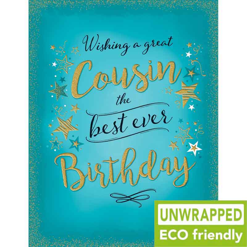 C50 STARS ON TEAL MALE COUSIN BIRTHDAY GOLD DUST 6S