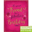 C50 FLOWERS ON DARK PINK FEMALE FRIEND BIRTHDAY GOLD DUST 6S