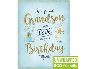 C50 STARS ON PALE BLUE GRANDSON BIRTHDAY GOLD DUST 6S