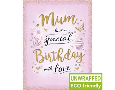 C50 FLOWERS ON PINK MUM BIRTHDAY GOLD DUST 6S