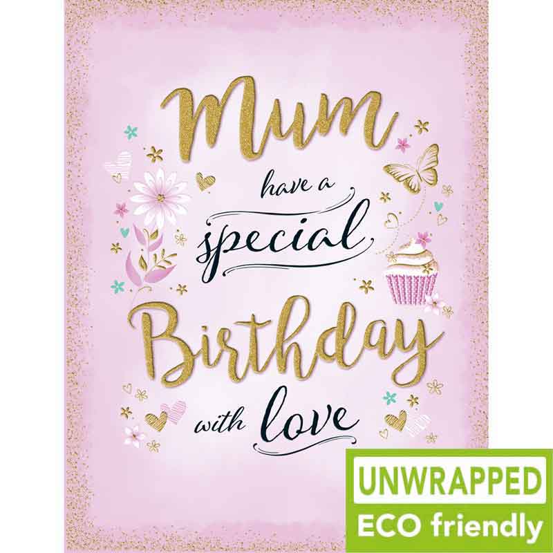 C50 FLOWERS ON PINK MUM BIRTHDAY GOLD DUST 6S