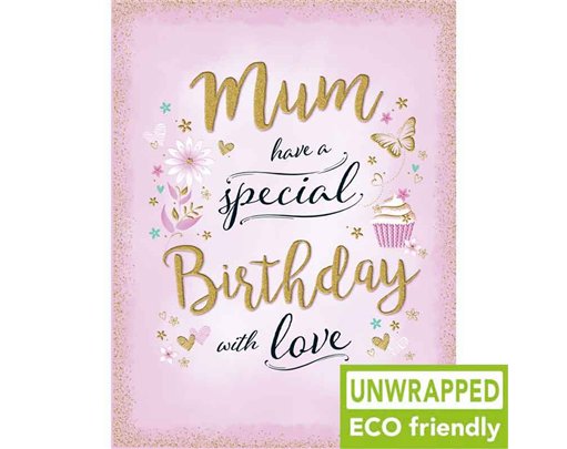 C50 FLOWERS ON PINK MUM BIRTHDAY GOLD DUST 6S