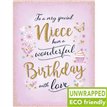C50 CUPCAKE ON PINK NIECE BIRTHDAY GOLD DUST 6S