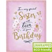 C50 FLOWER & GIFTS ON PINK SISTER BIRTHDAY GOLD DUST 6S