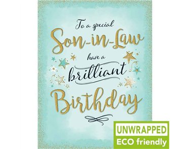 C50 STARS ON PALE GREEN SON IN LAW BIRTHDAY GOLD DUST 6S