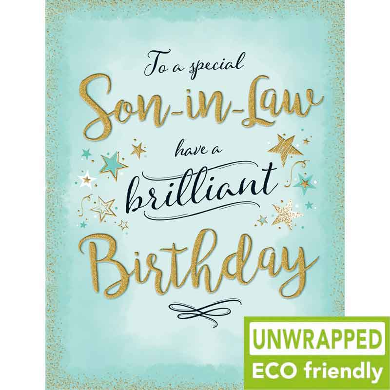 C50 STARS ON PALE GREEN SON IN LAW BIRTHDAY GOLD DUST 6S
