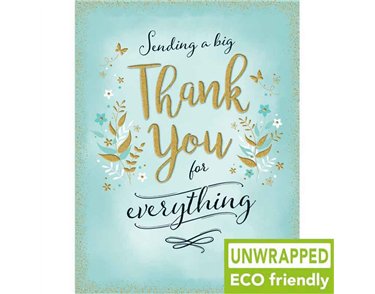 C50 FOLIAGE ON AQUA THANK YOU GOLD DUST 6S