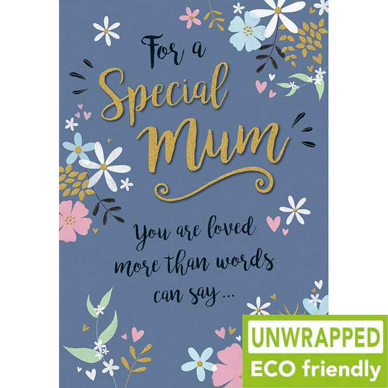 C75 FLORAL ON GREY MUM BIRTHDAY GOLD DUST 6S