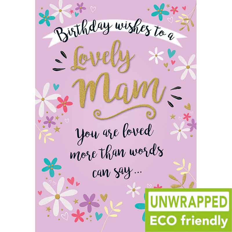 C75 FLORAL ON LILAC MAM BIRTHDAY GOLD DUST 6S