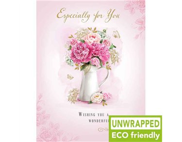 C50 FLOWERS IN A VASE OPEN BIRTHDAY GRACE 6S