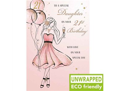 C75 LADY DRINK & BALLOONS AGE 21 DAUGHTER PICCADILLY 6S