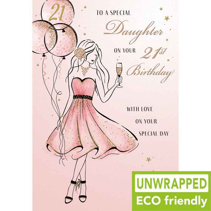 C75 LADY DRINK & BALLOONS AGE 21 DAUGHTER PICCADILLY 6S