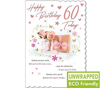 C75 ROSES & GIFTS AGE 60 FEMALE WITH LOVE 6S