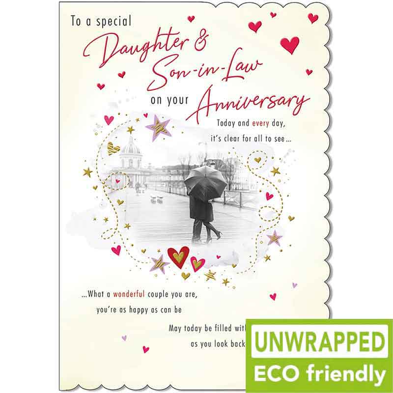C75 COUPLE UMBRELLA ANNIVERSARY DAUGHTER & SON-IN-LAW WITH LOVE 6S