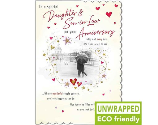 C75 COUPLE UMBRELLA ANNIVERSARY DAUGHTER & SON-IN-LAW WITH LOVE 6S