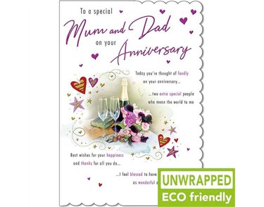 C75 CHAMPAGNE FLOWERS MUM AND DAD ANNIVERSARY WITH LOVE 6S