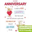 C75 BEAR WITH HEART & TREE TRUNK ANNIVERSARY OUR HAPPY HUGS 6S