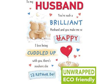 C75 BEAR COUPLE HUSBAND BIRTHDAY HAPPY HUGS 6S