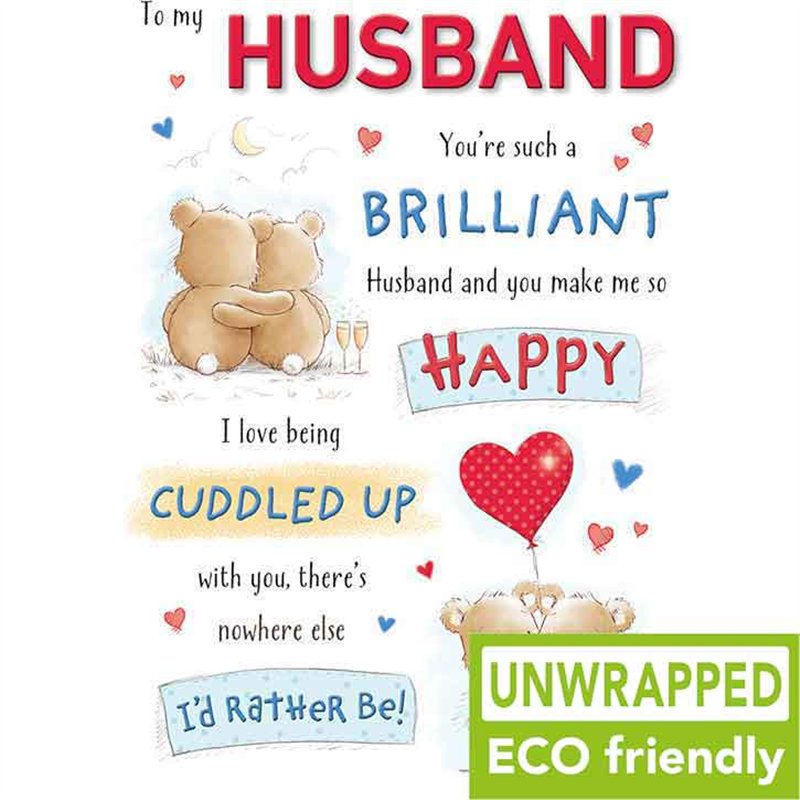 C75 BEAR COUPLE HUSBAND BIRTHDAY HAPPY HUGS 6S