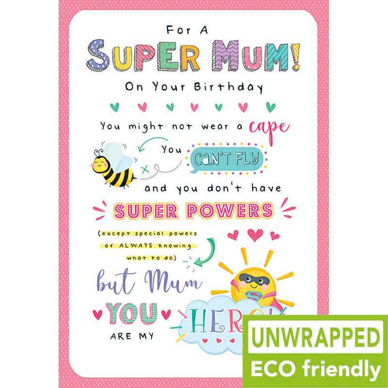 C75 SUPER MUM HERO BIRTHDAY HAPPY DAYS 6S