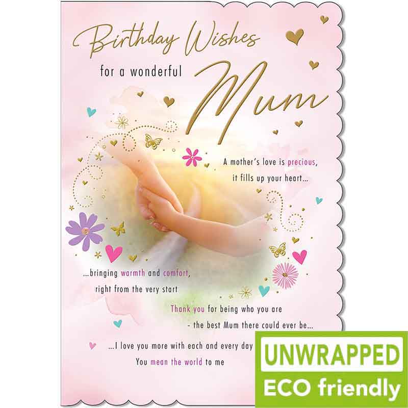C75 HOLDING HANDS MUM BIRTHDAY WITH LOVE 6S