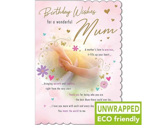 C75 HOLDING HANDS MUM BIRTHDAY WITH LOVE 6S