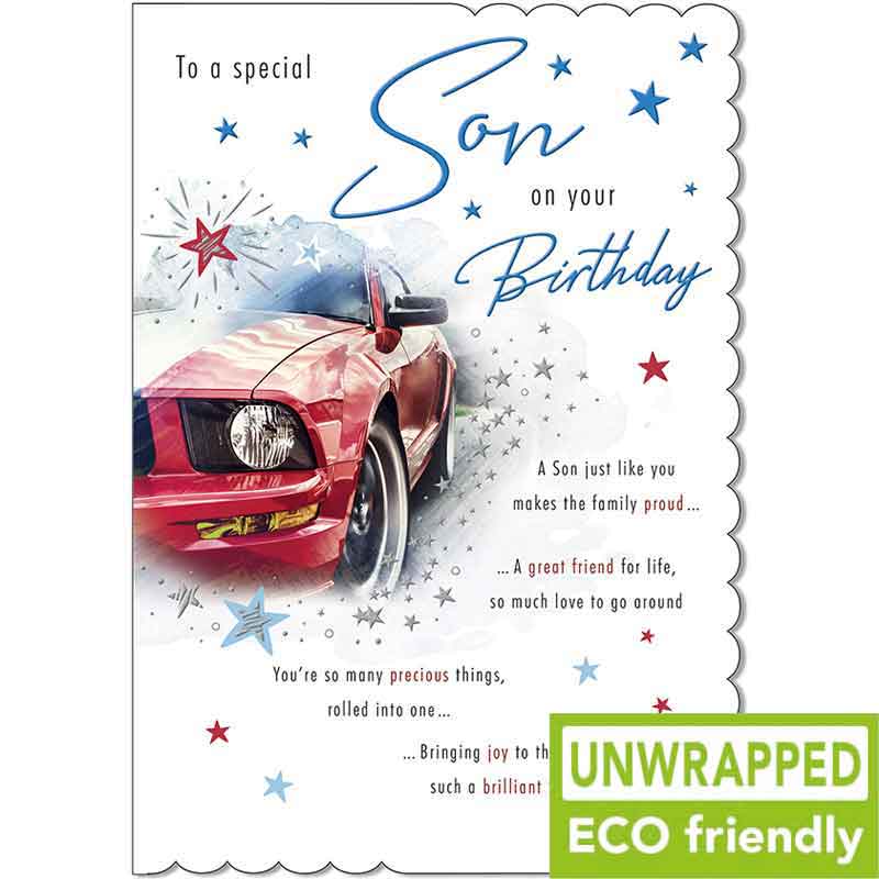 C75 RED SPORTS CAR SON BIRTHDAY WITH LOVE 6S