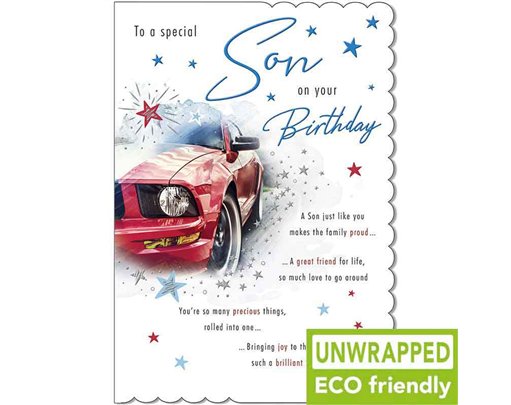 C75 RED SPORTS CAR SON BIRTHDAY WITH LOVE 6S