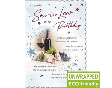 C75 WINE & CHEESE BOARD SON IN LAW BIRTHDAY WITH LOVE 6S