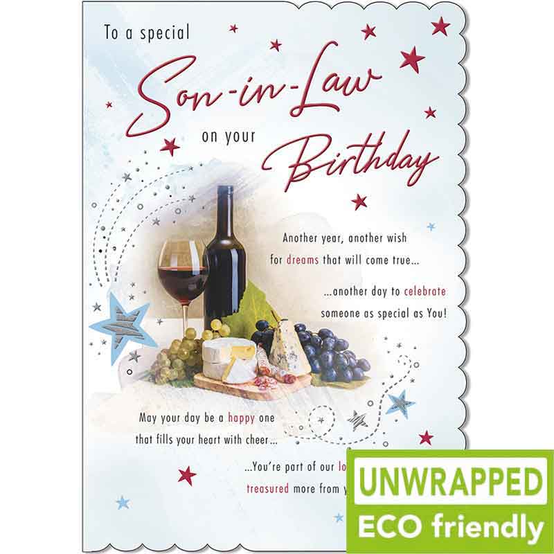 C75 WINE & CHEESE BOARD SON IN LAW BIRTHDAY WITH LOVE 6S