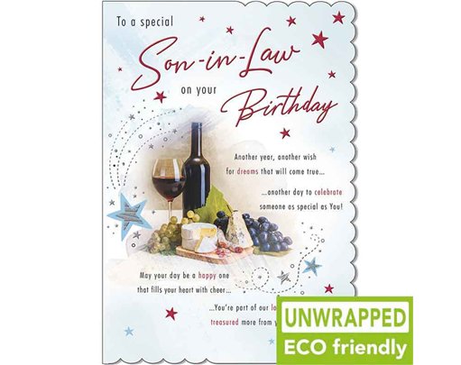C75 WINE & CHEESE BOARD SON IN LAW BIRTHDAY WITH LOVE 6S