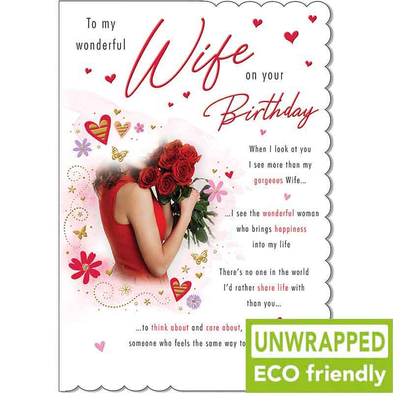 C75 LADY WITH ROSES WIFE BIRTHDAY WITH LOVE 6S