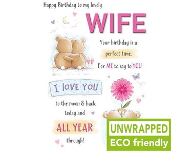 C75 BEAR COUPLE WIFE BIRTHDAY HAPPY HUGS 6S