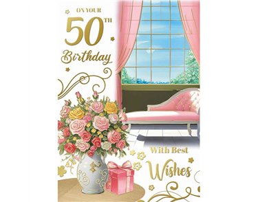 C50 TRAD FEMALE 50TH BIRTHDAY SILVERLINE 12S