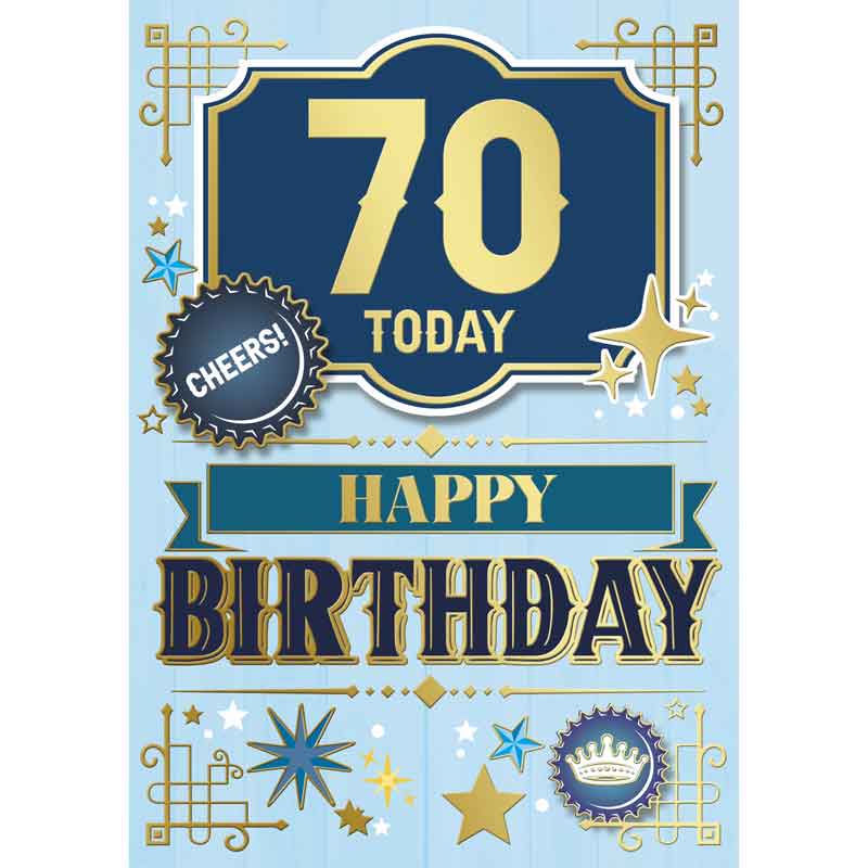 C50 TRAD MALE 70TH BIRTHDAY SILVERLINE 12S